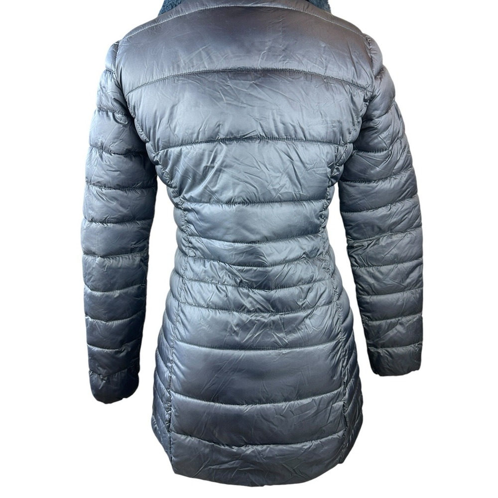 Save The Duck Iris Puffer Coat Quilted Ultra Light Jacket Small Faux Fur Collar - Picture 9 of 15